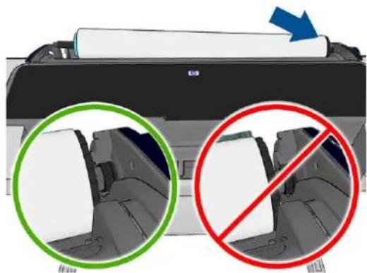 HP DesignJet Z5600PS - Laden einer Rolle in den Drucker - 3