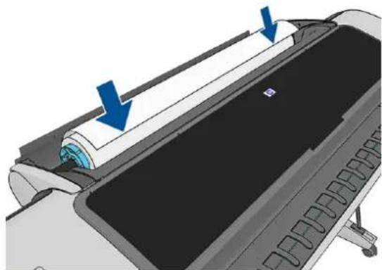 HP DesignJet Z5600PS - Laden einer Rolle in den Drucker - 5