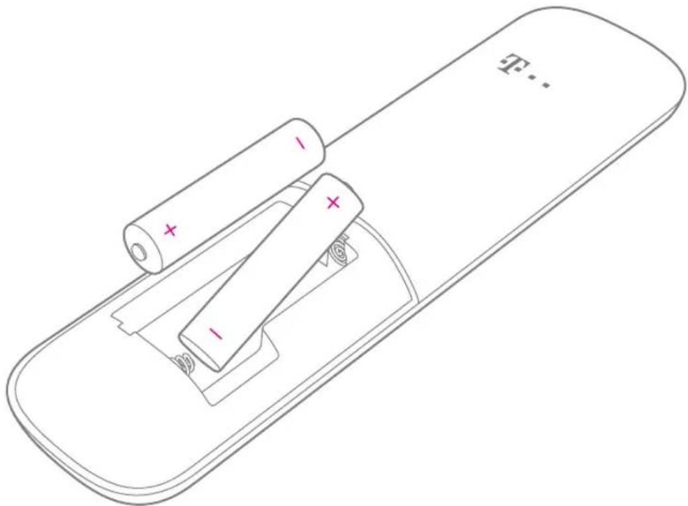 T-Mobile Magenta TV Box - Batterien in Fernbedienung einlegen - 2