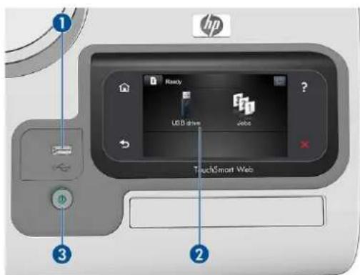HP 1 Ready ? USB drive Jobs 3 2 TouchSmart Web