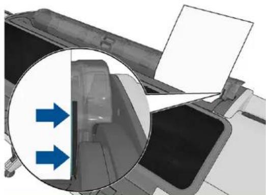 HP DesignJet Z2600PS - Zuführen eines Einzelblatts - 4