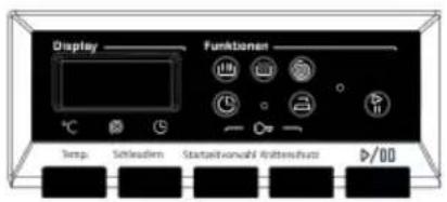Display Funktioner Temp. Silksiden Startstvorahl Anhaltshutz D/00
