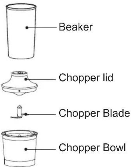 Beaker Chopper lid Chopper Blade Chopper Bowl