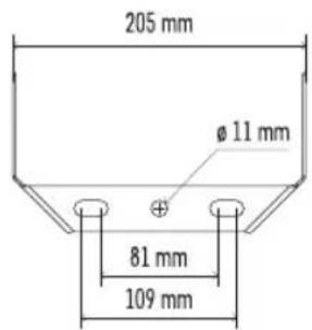205 mm Ø 11 mm 81 mm 109 mm