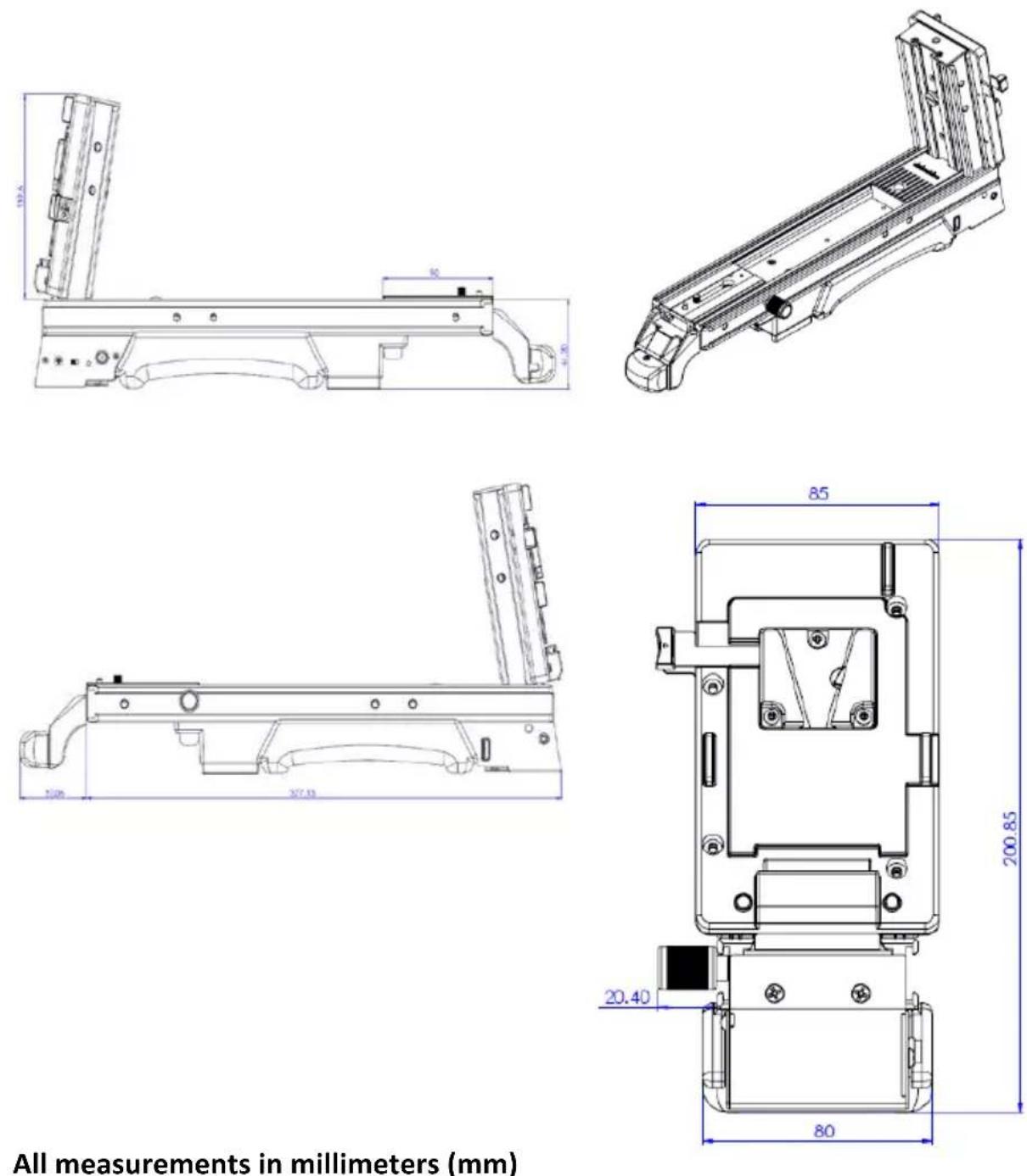 DataVideo SLD-1 - Dimensions - 1