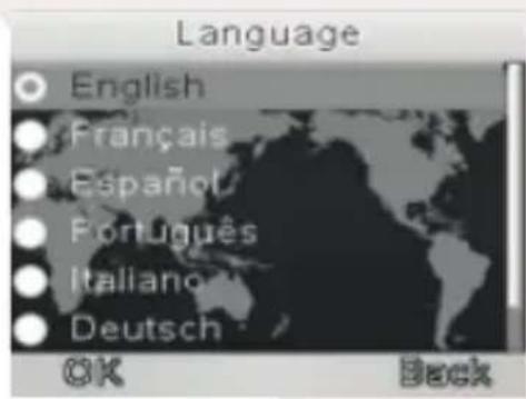 Language English Français Español Portugues Italiano Deutsch OK Back