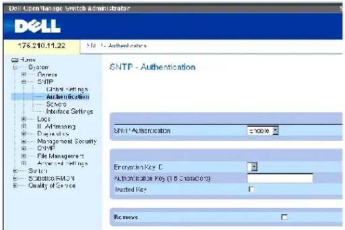 DELL PowerConnect 3424P - Definieren von SNTP-Authentifizierungsmethoden - 1