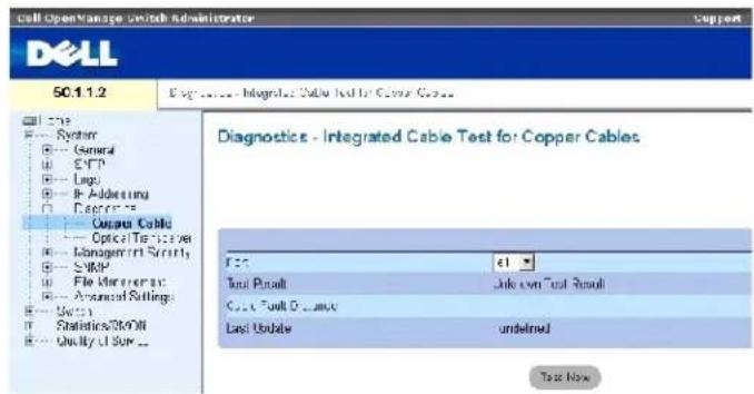 DELL PowerConnect 3424P - Anzeigen der Kupferkabel-Diagnose - 1