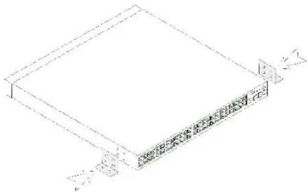 DELL PowerConnect 3424P - Montieren des Gerätes an der Wand - 1