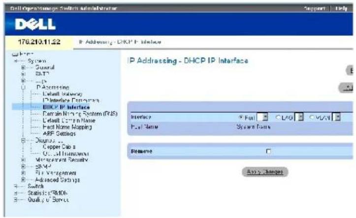 DELL PowerConnect 3424P - Abbildung 6-27. DHCP IP Interface (DHCP IP-Schnittstelle) - 1