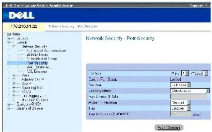 DELL PowerConnect 3424P - Konfigurieren von Port-Sicherheit - 2