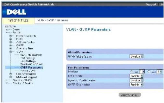 DELL PowerConnect 3424P - Konfigurieren von GVRP-Parametern - 1