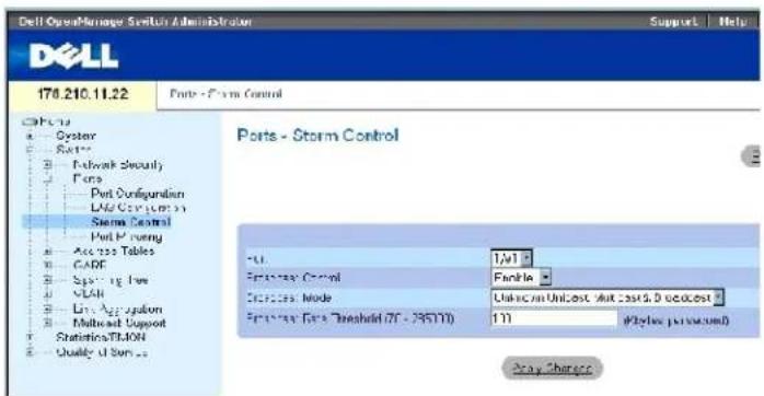 DELL PowerConnect 3424P - Aktivieren der Broadcaststurm-Kontrolle - 1