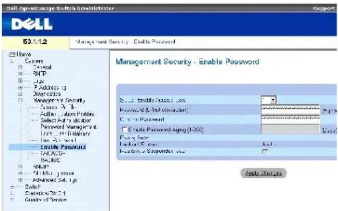 DELL PowerConnect 3424P - Abbildung 6-50. Enable Password (Aktivierungskennwort) - 1