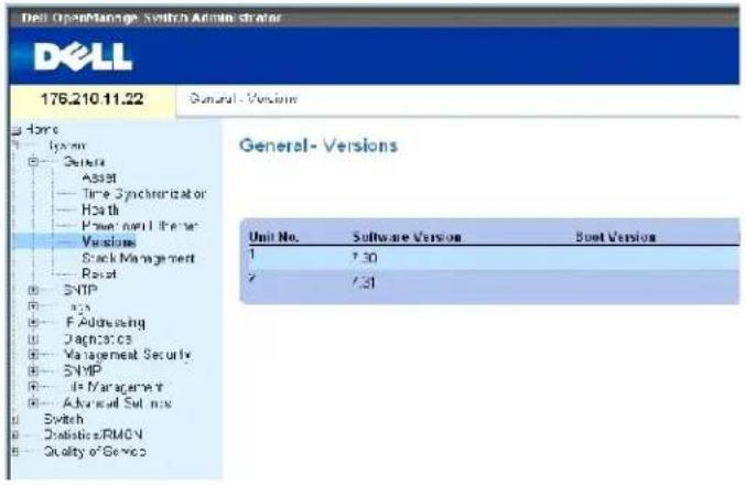 DELL PowerConnect 3424P - Anzeigen von Versionsinformationen - 1