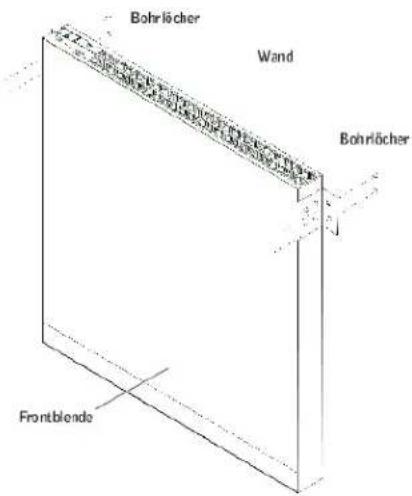 Bohrlöcher Wand Bohrlöcher Frontblende