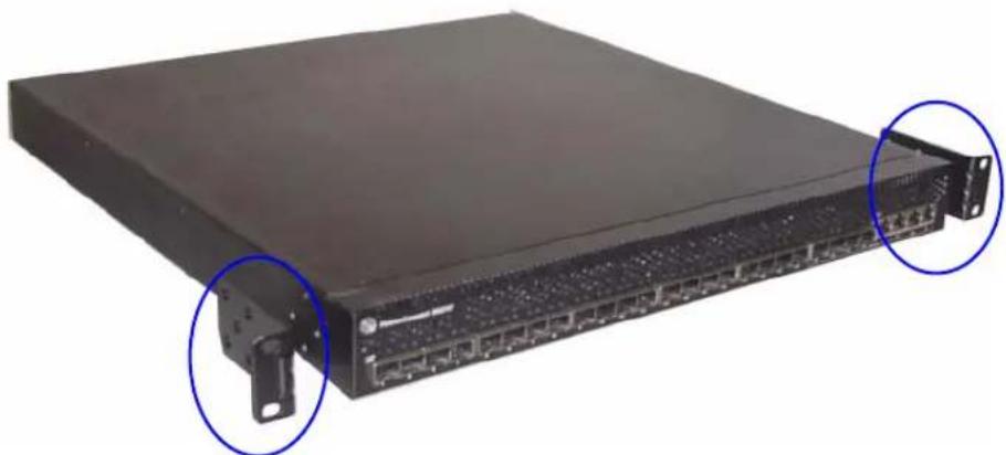 DELL PowerConnect 8024F - Gambar 1. Memasang Braket - 1