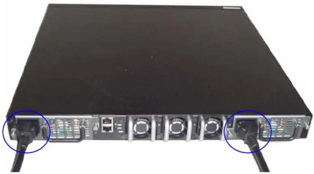 DELL PowerConnect 8024F - 스위치를 전원 공급 장치에 연결 - 1