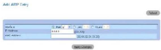 Add ARP Entry Interface P Address MAC Address Part a AG VAC 8.0.0 (5x3kg) XX.XX (C,D: X2) Auto Changes