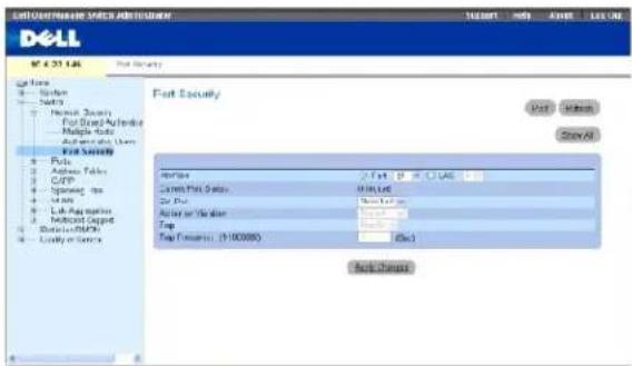 DELL PowerConnect 5324 - Abb. 7-86. Port-Sicherheit - 1