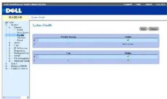DELL PowerConnect 5324 - Anzeigen von Informationen zum Systemzustand - 1
