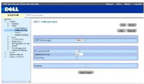 DELL PowerConnect 5324 - Definieren von SNTP-Authentifizierungsmethoden - 1