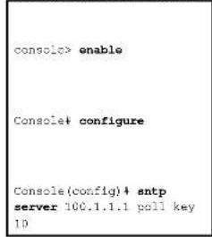 console> enable Console# configure Console(config)+ entp server 100.1.1.1 poll key 10