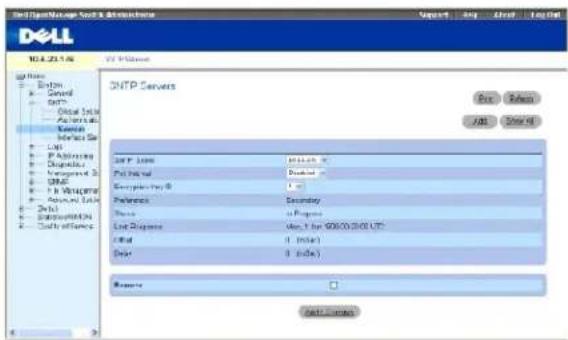 Dell 10.4.2017-06 SPT Server DNTP Servers Port: Windows USB: Control DNTP Type: Windows Protocol: DOSANA Complementation: 0 Preference: Secondary Access: 0 Proportes List Diagnostics: Max 3 for 90/00/00/00 UTS Total: 1 (Index) Delay: 0 Index Resource: Data Center