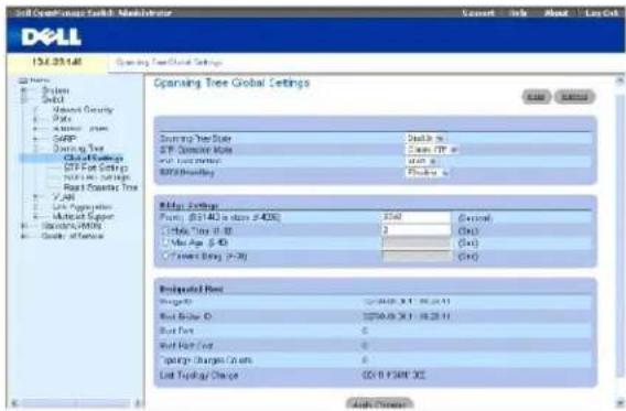 DELL PowerConnect 5324 - Definieren globaler STP-Einstellungen - 1