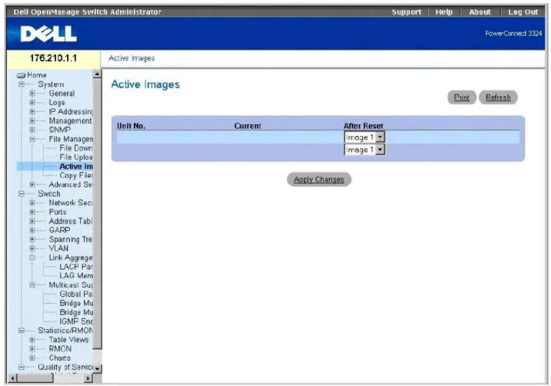 DELL PowerConnect 3348 - Zurücksetzen des aktiven Images - 1
