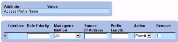 DELL PowerConnect 3348 - Seite "Add An Access Profile Rule" - 1