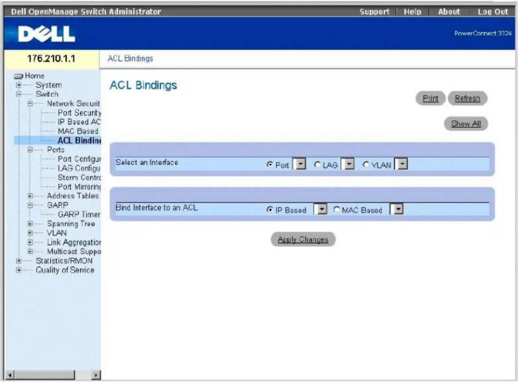 DELL PowerConnect 3348 - Verknüpfen von ACLs - 2