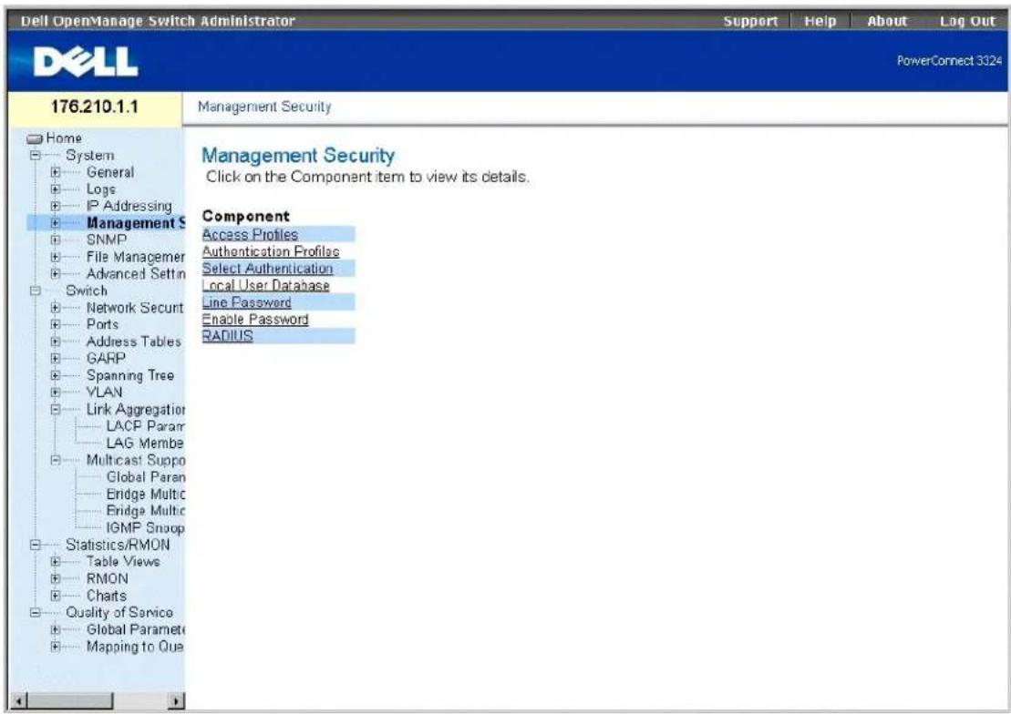 DELL PowerConnect 3348 - Verwalten der Gerätesicherheit - 1
