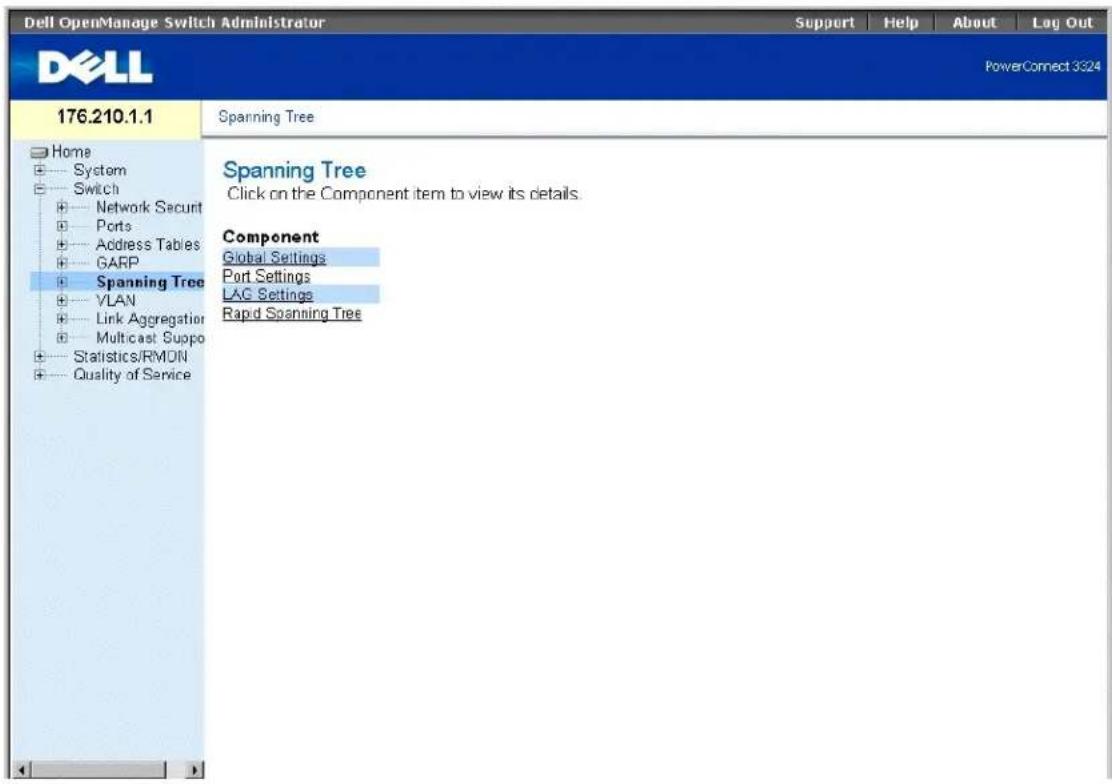 DELL PowerConnect 3348 - Konfigurieren des Spanning Tree-Protokolls - 1