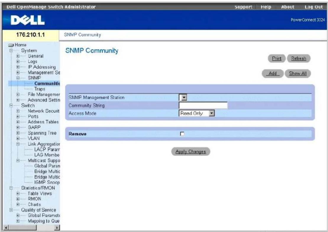 DELL PowerConnect 3348 - Definieren von Communities - 1