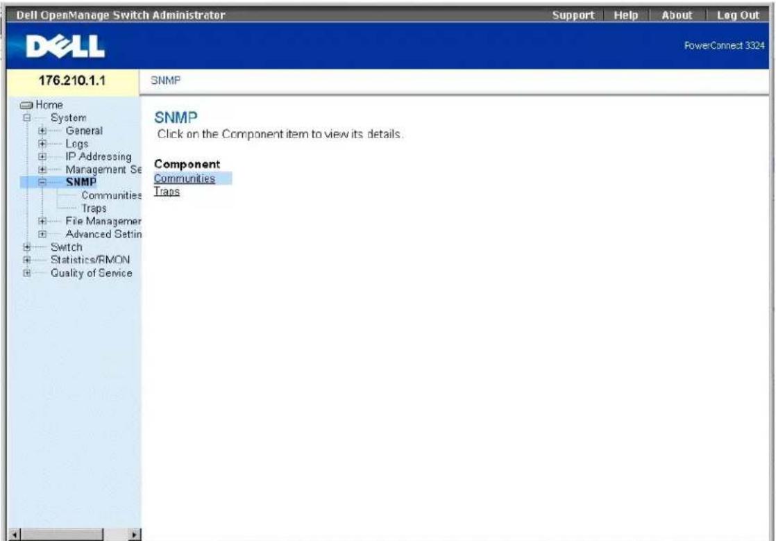DELL PowerConnect 3348 - Definieren von SNMP-Parametern - 1