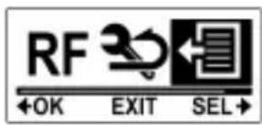 RF ←OK EXIT SEL→