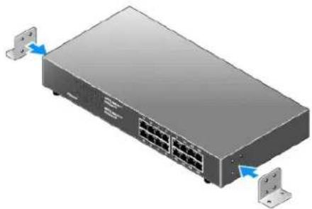 DELL PowerConnect 2624 - Installieren des Switches an einer Wand - 1