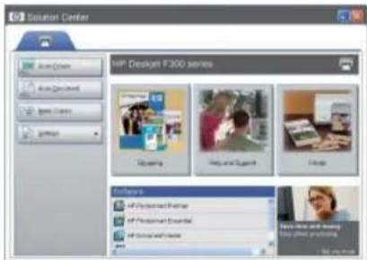 Solution Center MP Deckart F300 series File Setup HP Photometric Preview HP Photometric Essential HP Digital with Home