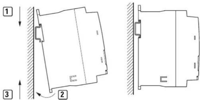 EATON PowerXL DE1 - Befestigung auf einer Montageschiene - 2