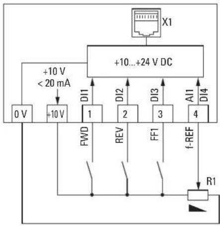 EATON PowerXL DE1 - Anschlussbeispiele Steuerteil - 3