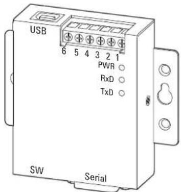 USB 6 5 4 3 2 1 PWR ○ RxD ○ TxD ○ SW Serial