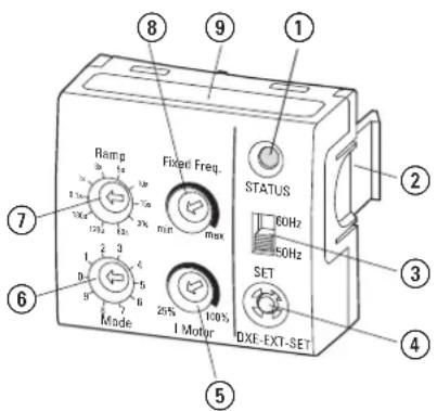 Ramp Fixed Freq. Status 100Hz 50Hz SET DXE-EXT-SET 100% 1 Molar 2 3 4 5 6 7 8 9 10 11 12 13 14 15 16 17 18 19 20 21 22 23 max min Made