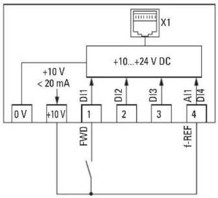 EATON PowerXL DE1 - Anschlussbeispiele Steuerteil - 1