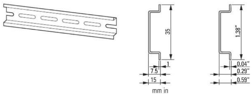 EATON PowerXL DE1 - Befestigung auf einer Montageschiene - 1