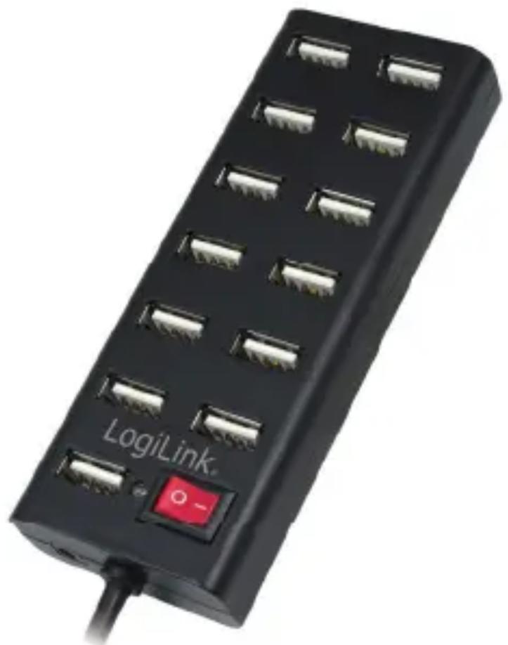 LOGILINK UA0126 - USB2.0 13-Port Hub, mit An-/Aus Schalter - 1