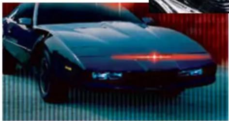 Front view of a dark navy sports car with red light trails on the windshield (no visible text or symbols)