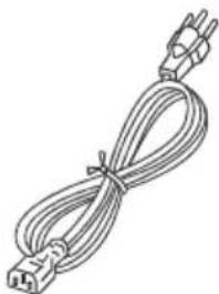 Line drawing of a coiled electrical plug with two terminal leads (no text or symbols).