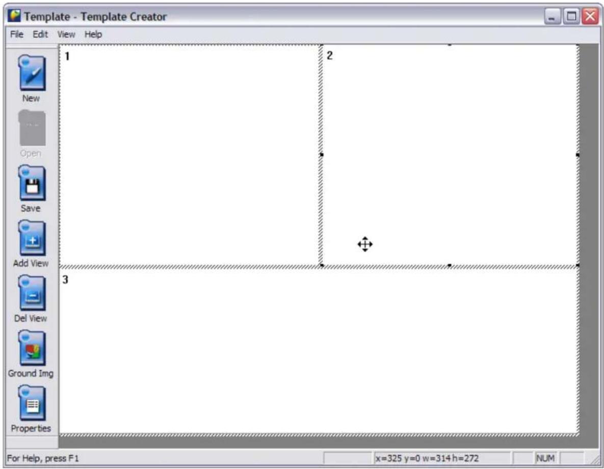 Template - Template Creator File Edit View Help 1 2 3 For Help, press F1 x=325 y=0 w=314 h=272 NUM