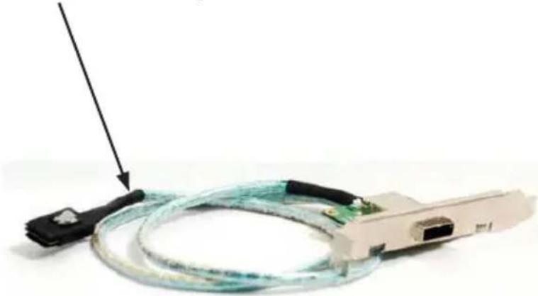 Close-up of a broadband network device with a cable and connector, no visible text or symbols